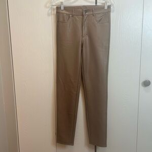 CALZEDONIA Tan Faux Leather Pants